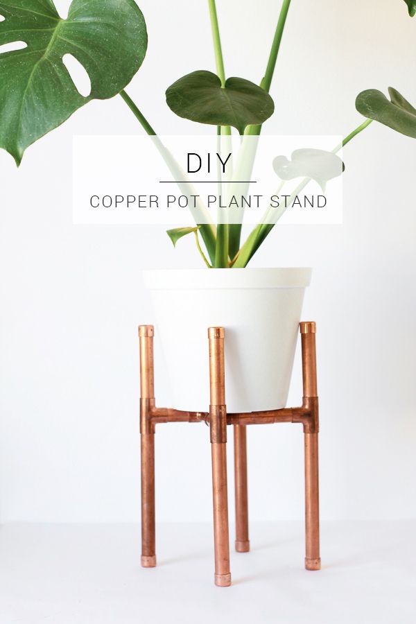 Raised Copper Pot Plant Stand Diy // Tutorial – Pure Sweet Joy Within Copper Plant Stands (View 4 of 15)