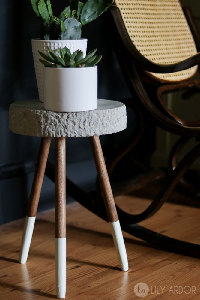 Raw Edge Concrete Plant Stand — Diy —>> Tutorial Within Cement Plant Stands (View 2 of 15)