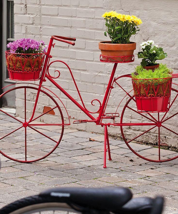 Red Bicycle Plant Stand | Something Special Every Day | Plant Stands  Outdoor, Plant Decor, Plant Stand In Red Plant Stands (View 12 of 15)