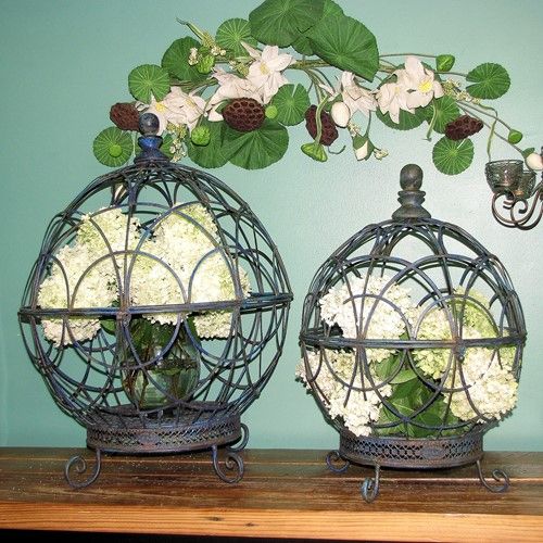 Round Globe Plant Stands (Set Of 2) – Antique Blue Only $ (View 8 of 15)