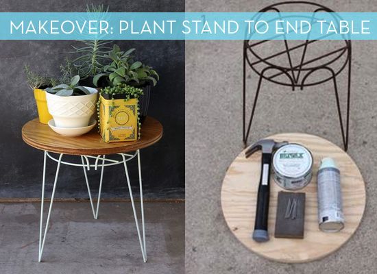 Rusty Plant Stand Turned End Table Makeover | Diy End Tables, Table  Makeover, Diy Side Table For Plant Stands With Side Table (View 3 of 15)