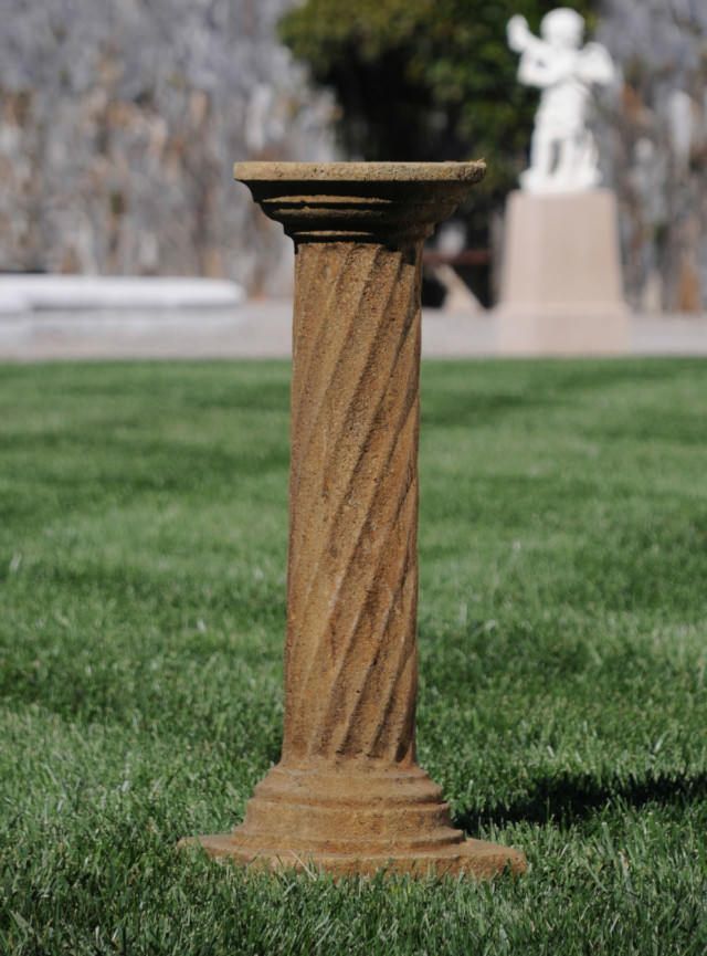 Spiral Column Plant Stand – Unique Stone | Antique & Garden Reproductions Pertaining To Stone Plant Stands (View 1 of 15)