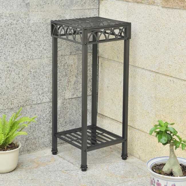 Sutton Iron 14" Square Plant Stand – Antique Black, Outdoor Furniture: Farm  And Ranch Depot Throughout Iron Square Plant Stands (View 5 of 15)