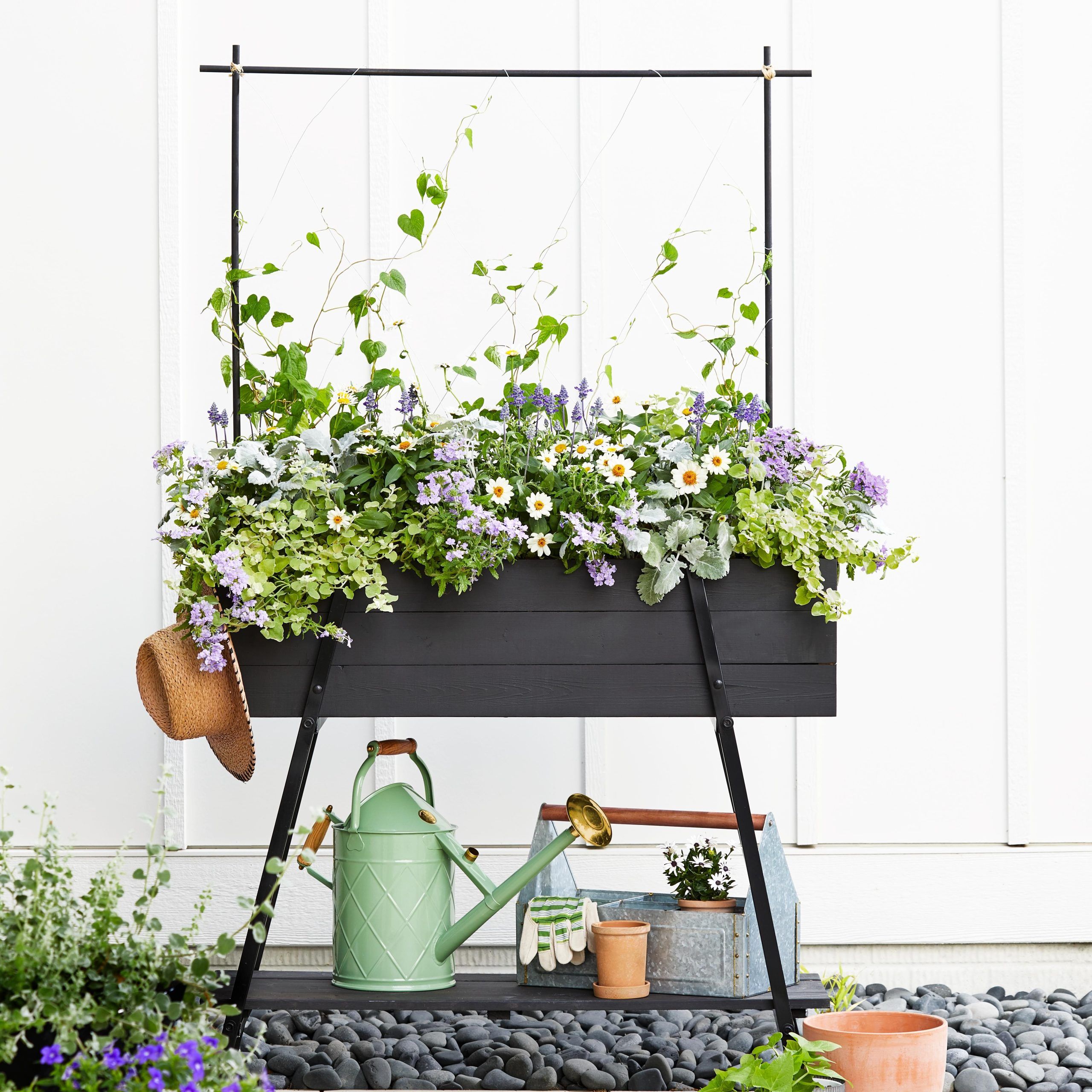 This Modern Farmhouse Plant Stand Belongs In An Episode Of 'Fixer Upper' |  Diy Plant Stand, Diy Planters, Diy Plants Throughout Plant Stands With Flower Box (View 6 of 15)