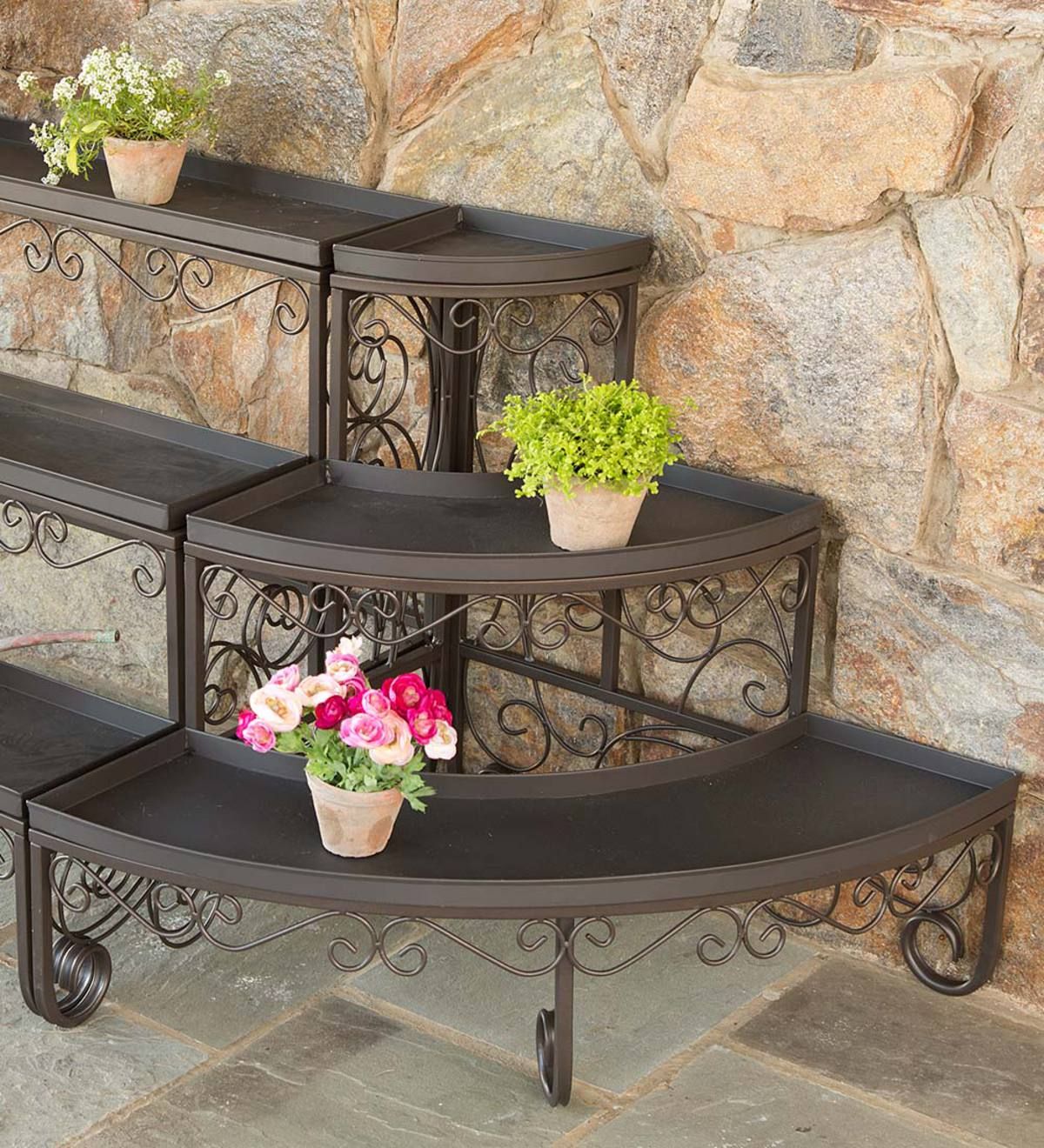 Three Tier Plant Stands And Optional Trays | Plowhearth Pertaining To Three Tier Plant Stands (View 8 of 15)