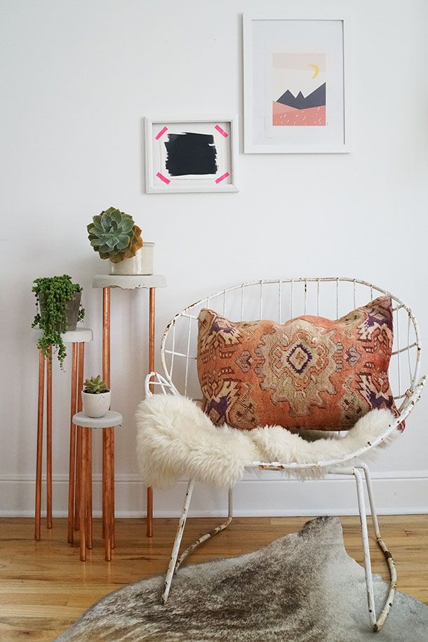 Transformed :: Concrete + Copper Plant Stand – Camille Styles For Copper Plant Stands (View 14 of 15)