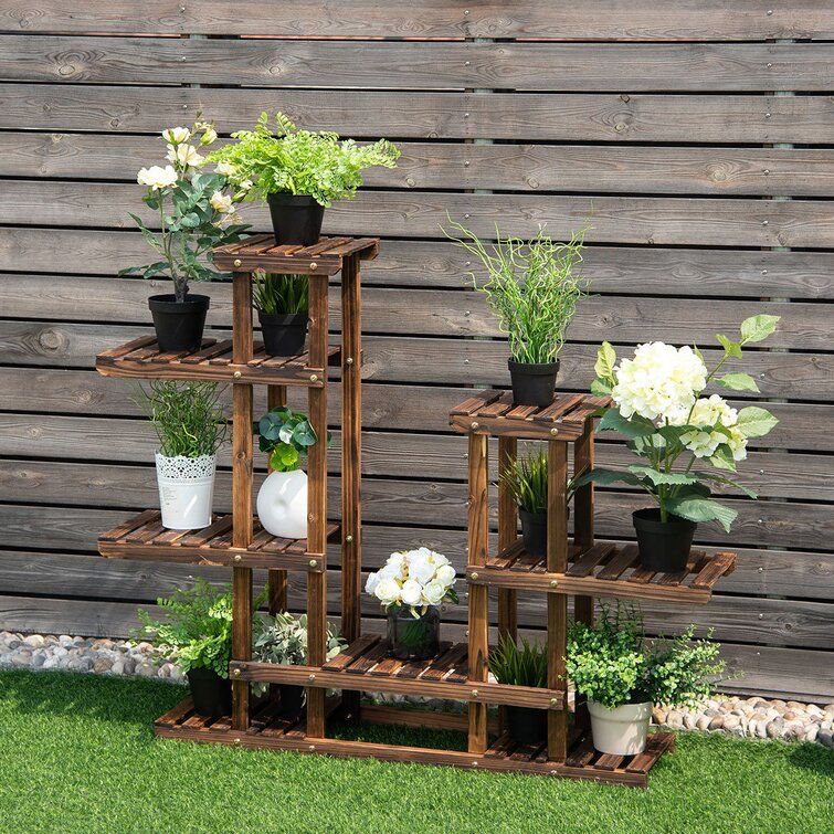 Union Rustic Sperling Multi Tiered Plant Stand & Reviews | Wayfair With Rustic Plant Stands (View 5 of 15)