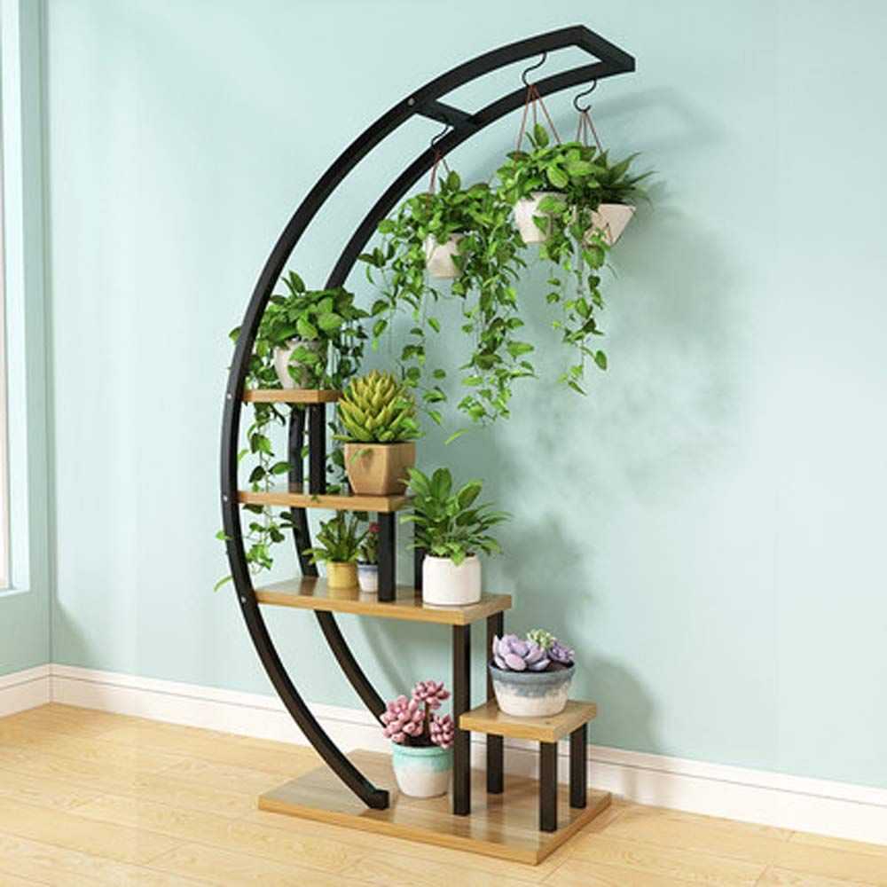 Vertical Garden Powder Coated Metal Stand Garden Decoration Used With Flower/Green  Plant Iron Wood Floor Modern – Buy Indoor Wooden Planters,Large Indoor  Planters,Ladder Plant Stand Product On Alibaba Throughout Powdercoat Plant Stands (View 1 of 15)