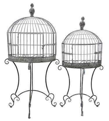 Wall Half Cage Plant Stands (Set Of 2) – Antique Gray Only $ (View 4 of 15)
