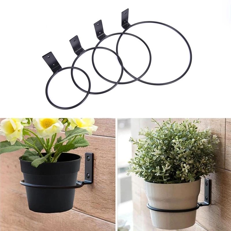 Wall Mounted Plant Holder Ring Flower Pot Stand Plant Metal Hook For Indoor  & Outdoor Decorative|Plant Cages & Supports| – Aliexpress Pertaining To Ring Plant Stands (View 6 of 15)