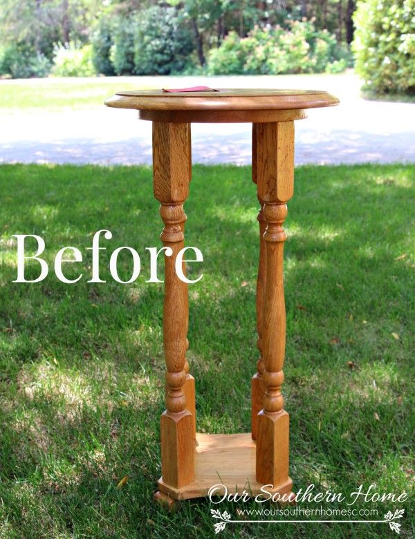 Weathered Rustic Plant Stand – Our Southern Home In Painted Wood Plant Stands (View 12 of 15)