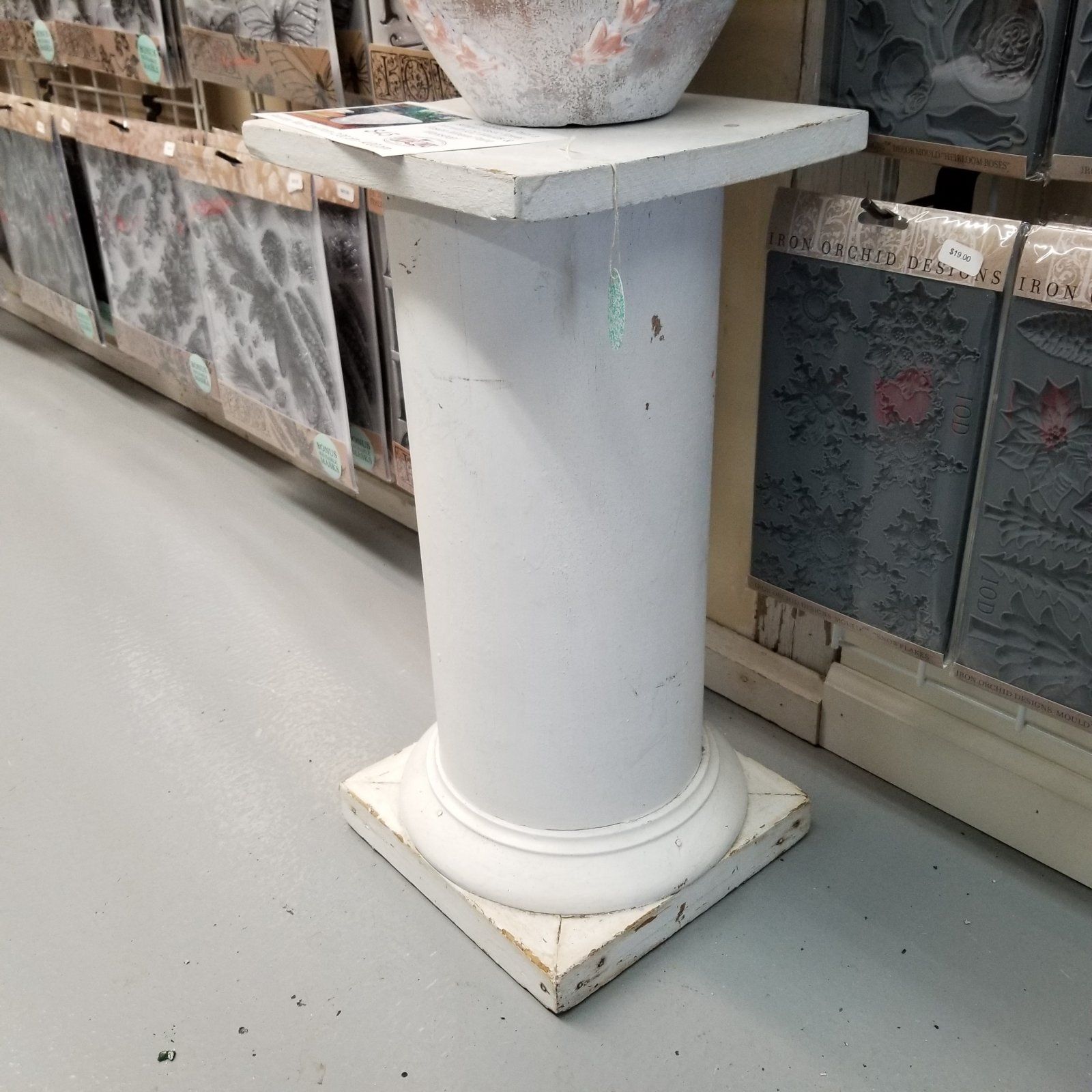 White Pillar Plant Stand 10.5 X (View 12 of 15)