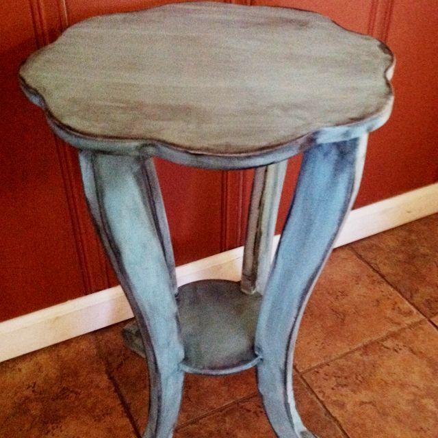 Wooden Plant Stand Spray Painted, Distressed & Glazed!! Repurposed &  Revived Creations Page … | Painting Wood Furniture, Distressed Furniture  Diy, Painted Furniture With Regard To Painted Wood Plant Stands (View 1 of 15)