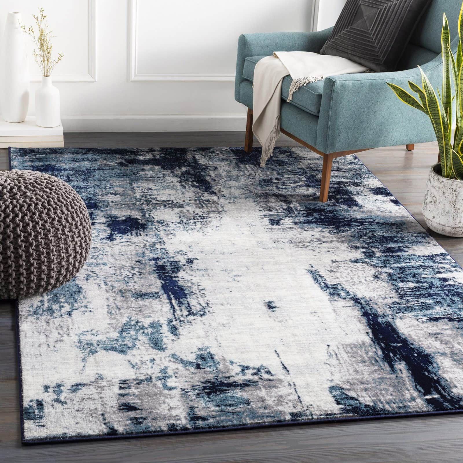12 Best Navy Blue And White Rugs For Navy Blue Rugs (View 12 of 15)