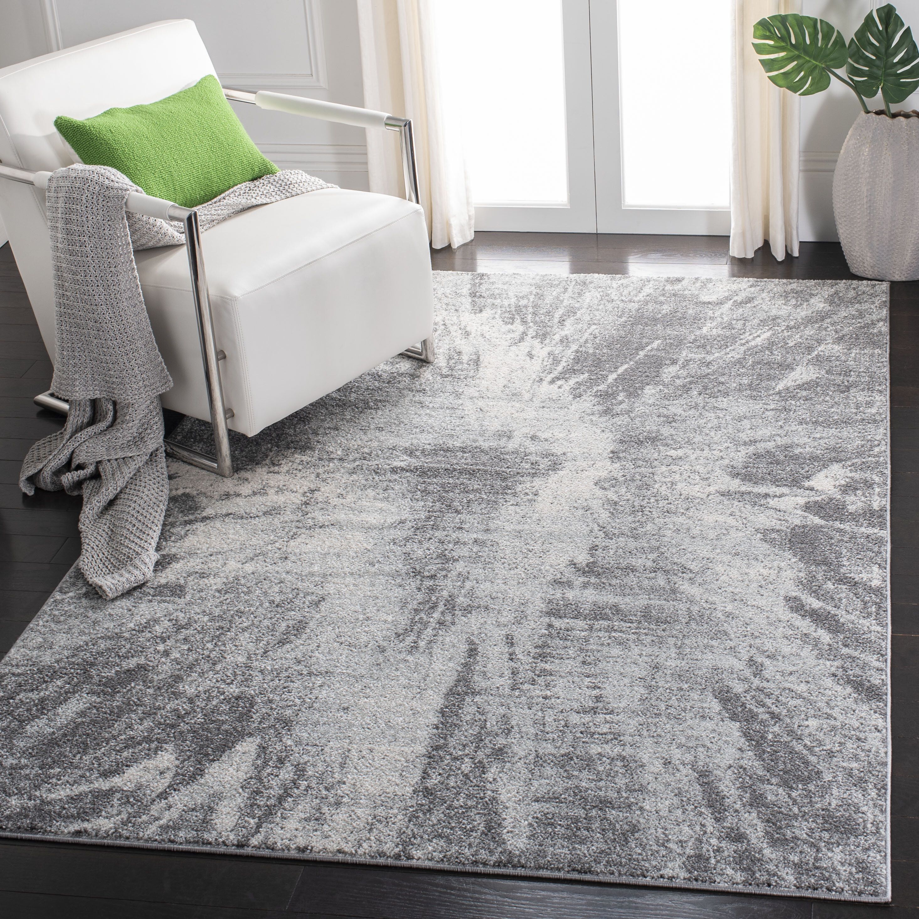 17 Stories Dominic Performance Ivory/Gray Rug & Reviews | Wayfair Throughout Gray Rugs (View 3 of 15)
