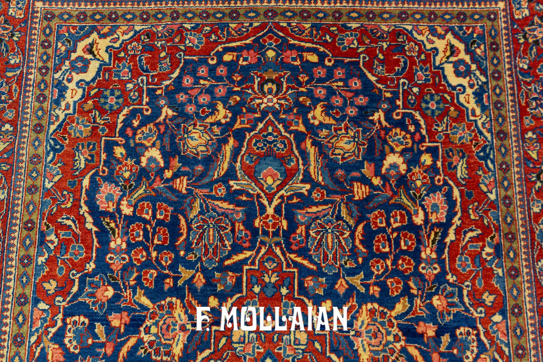 Antique Persian Kashan Kurk Rug With Classical Medallion Design N°:81159096  – Mollaian Farzin Carpets Intended For Classical Rugs (Photo 13 of 15)