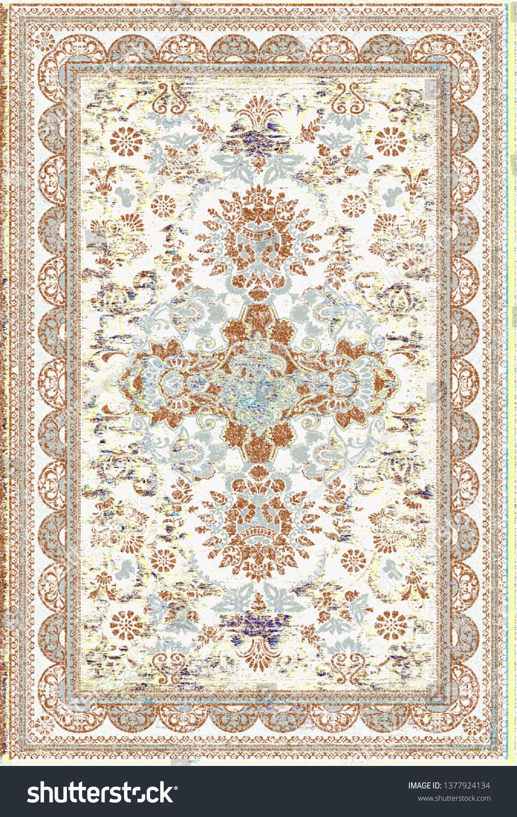 Art Vintage Traditional Classical Carpet Rug Stock Illustration 1377924134  | Shutterstock In Classical Rugs (View 6 of 15)