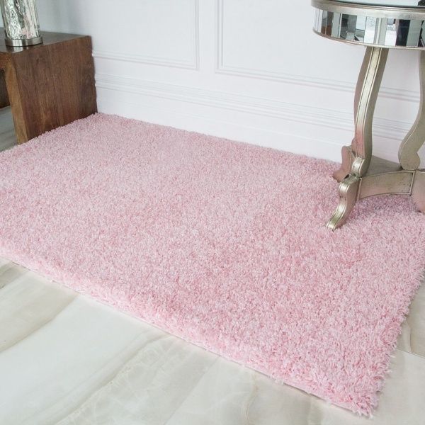 Baby Pink Shaggy Rug | Vancouver | Kukoon Rugs Online Intended For Light Pink Rugs (View 4 of 15)