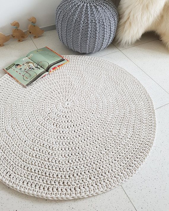 Beige Round Rug For Living Room Round Area Rug Nursery Rug – Etsy For Beige Round Rugs (View 13 of 15)