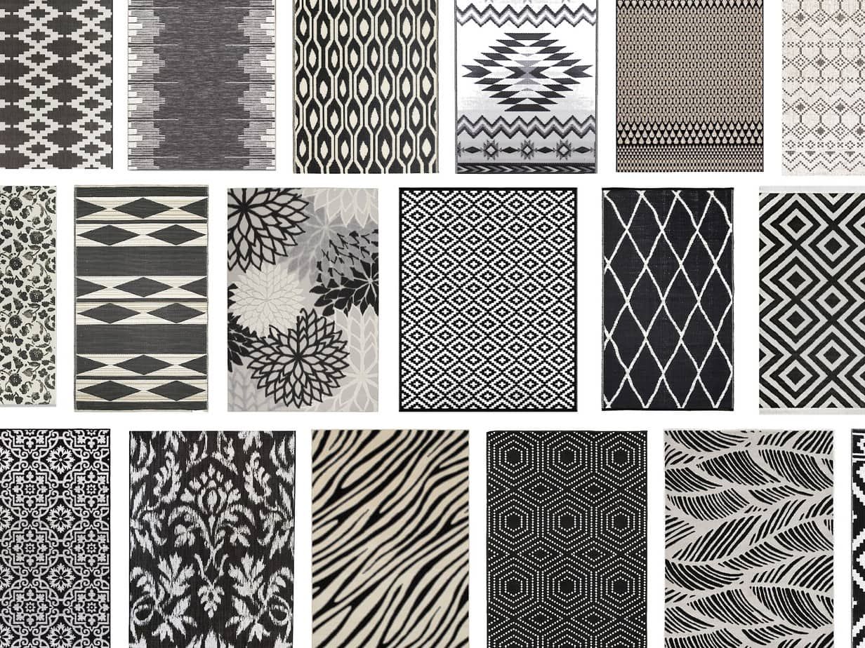 Black White Outdoor Rug For Sale, Save 61% | Jlcatj.gob (View 12 of 15)