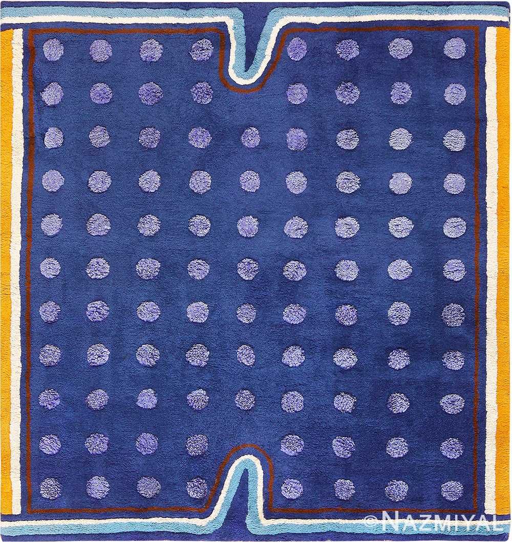 Blue Square Silk And Wool Garo Antreasian Art Rug 49950 Nazmiyal Intended For Blue Square Rugs (Photo 15 of 15)
