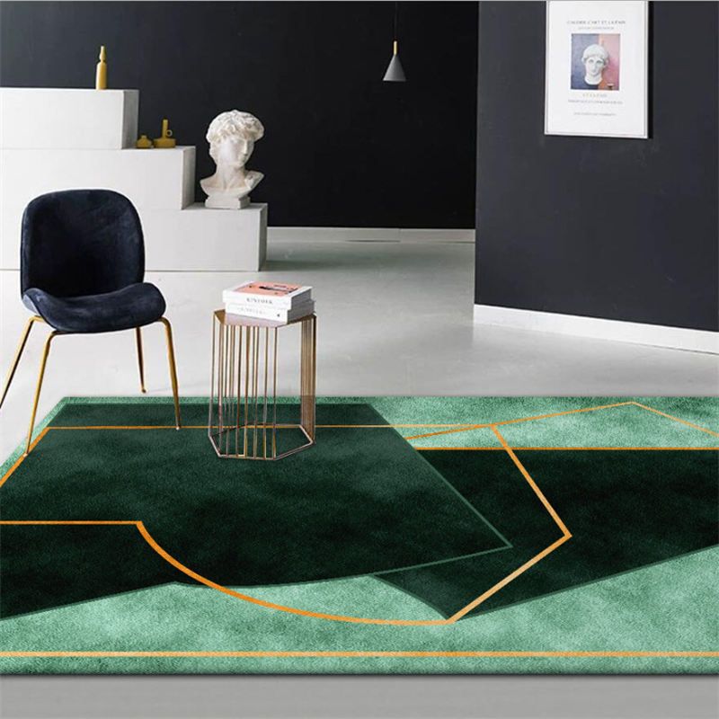 Bubble Kiss Nordic Style Dark Green Irregular Geometric Pattern Rugs  Customized Carpets For Living Room Home Bedroom Decor Mats|Carpet| –  Aliexpress In Green Rugs (Photo 14 of 15)