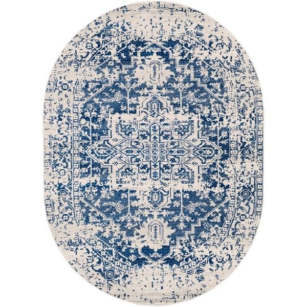 Buy Blue Oval Area Rugs Online At Overstock | Our Best Rugs Deals With Regard To Blue Oval Rugs (View 15 of 15)