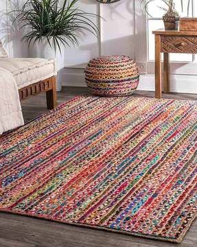 Buy Multicoloured Rugs, Carpets & Dhurries For Home & Kitchenhabere  India Online | Ajio Intended For Hand Braided Rugs (View 9 of 15)