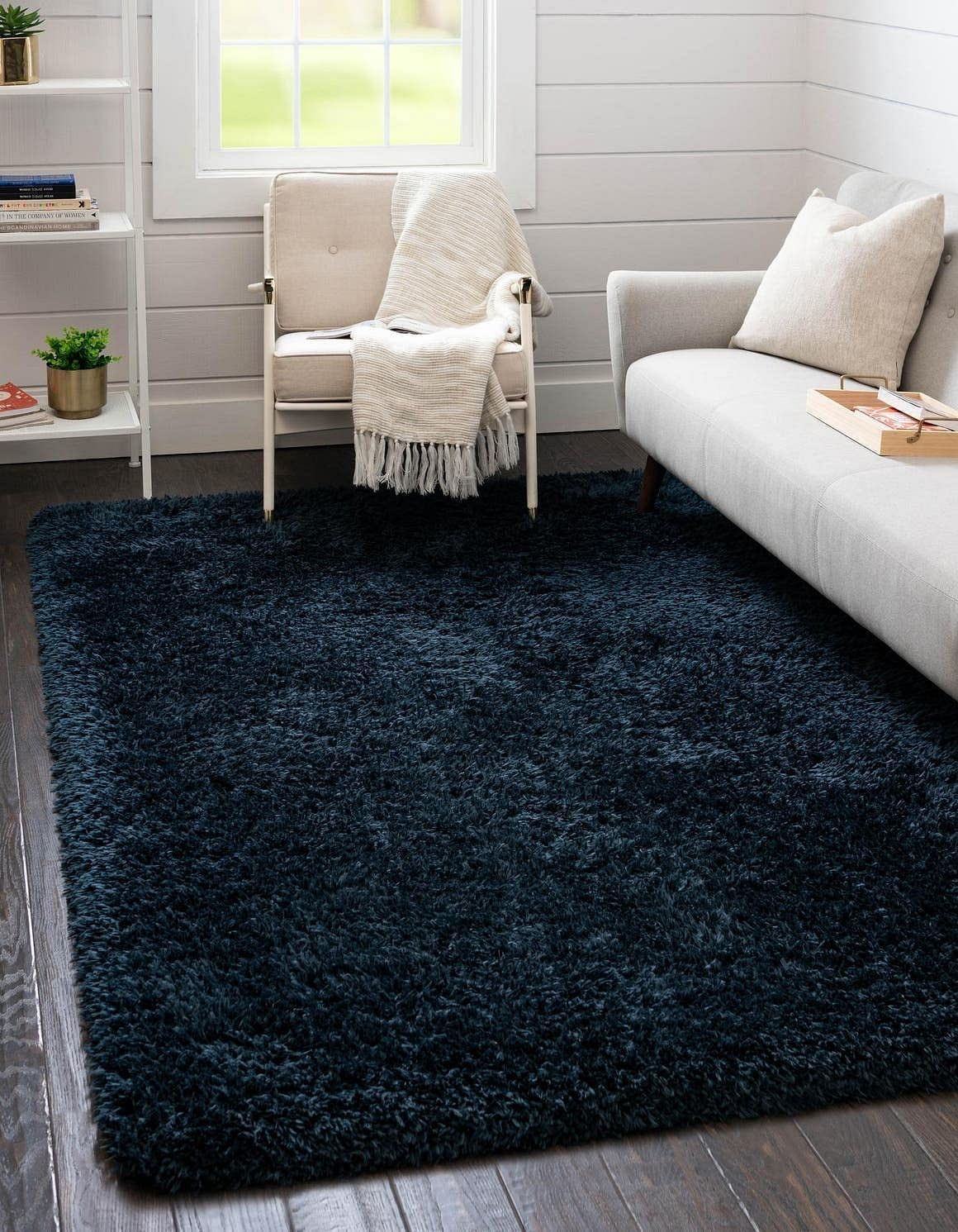 Buy Rugs Infinity Collection Solid Shag Area Rug 3' X 5' Cobalt Shag Rug  Perfect For Living Rooms, Large Dining Rooms, Open Floorplans Online At  Lowest Price In Ubuy India. B082P5G58H Inside Solid Shag Rugs (Photo 14 of 15)