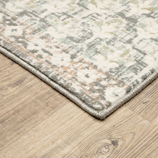 Calypso Floral Distressed Medallion High Low Pile Area Rug – Traditional –  Hall And Stair Runners  Newcastle Home | Houzz With Green Calypso Rugs (View 11 of 15)