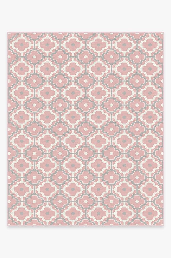 Chloe Trellis Pink Rug Within Pink Whimsy Kids Round Rugs (View 12 of 15)
