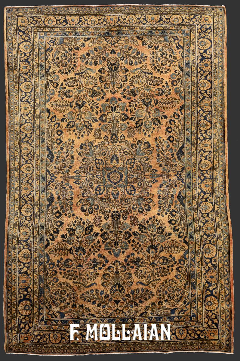 Classical Medallion Hand Knotted Antique Saruk Persian Rug N°:83482645 Pertaining To Classical Rugs (Photo 3 of 15)