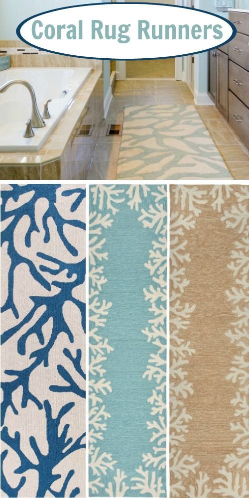 Coastal Coral Reef Branch Rugs | Decor Ideas For Indoors & Outdoors | Coral  Rug, Beach House Decor, Beach Cottage Decor With Coastal Runner Rugs (View 11 of 15)