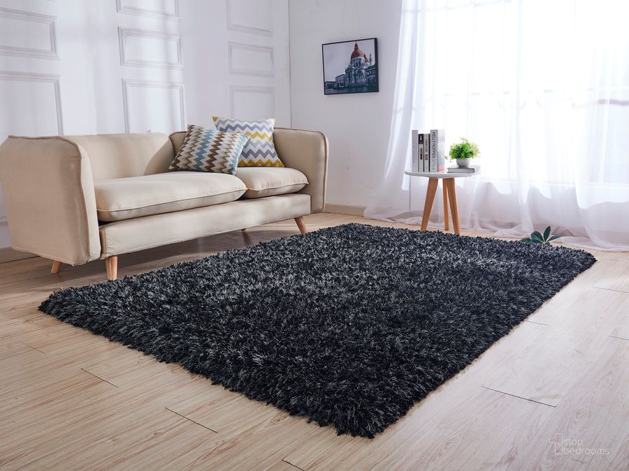 Coral Shaggy Area Rug In Black Ash 5 X 7 – 1Stopbedrooms Pertaining To Ash Infinity Shag Rugs (View 10 of 15)