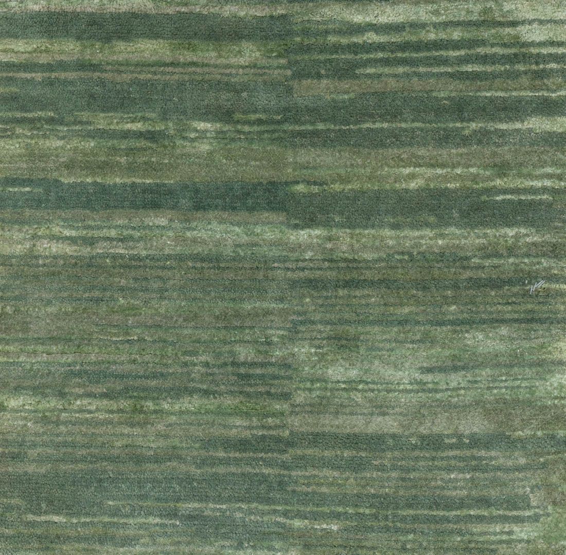 Designer Texture Silk/Wool Knotted Modern Green Rug – Kebabian'S Rugs Pertaining To Green Rugs (View 4 of 15)