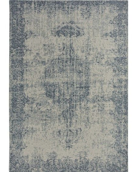 Flatweave Rug Vintage Effect Deco Light Blue 27L – Detail With Regard To Light Rugs (Photo 11 of 15)