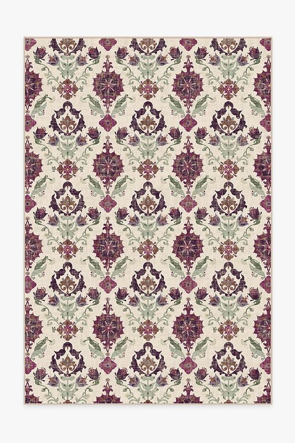 Floral Damask Mimi Purple Rug With Purple Rugs (Photo 7 of 15)