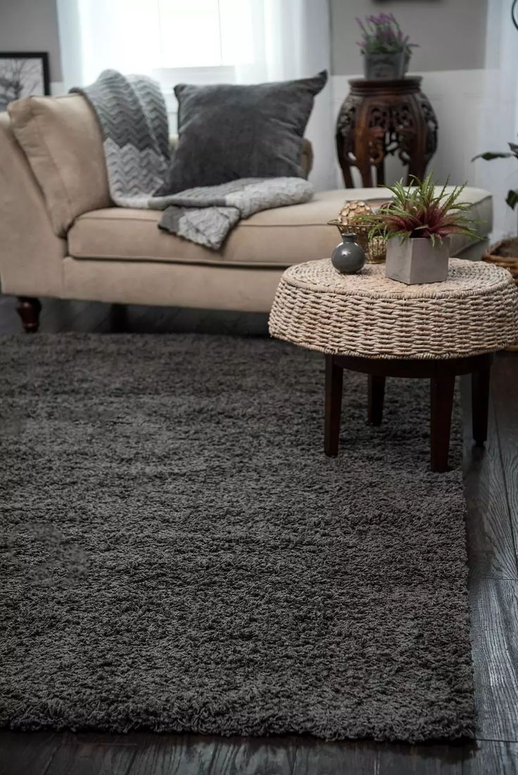 Graphite Gray 5' X 8' Solid Shag Rug | Grey Shag Rug, Living Room Carpet,  Rugs Pertaining To Solid Shag Rugs (Photo 10 of 15)