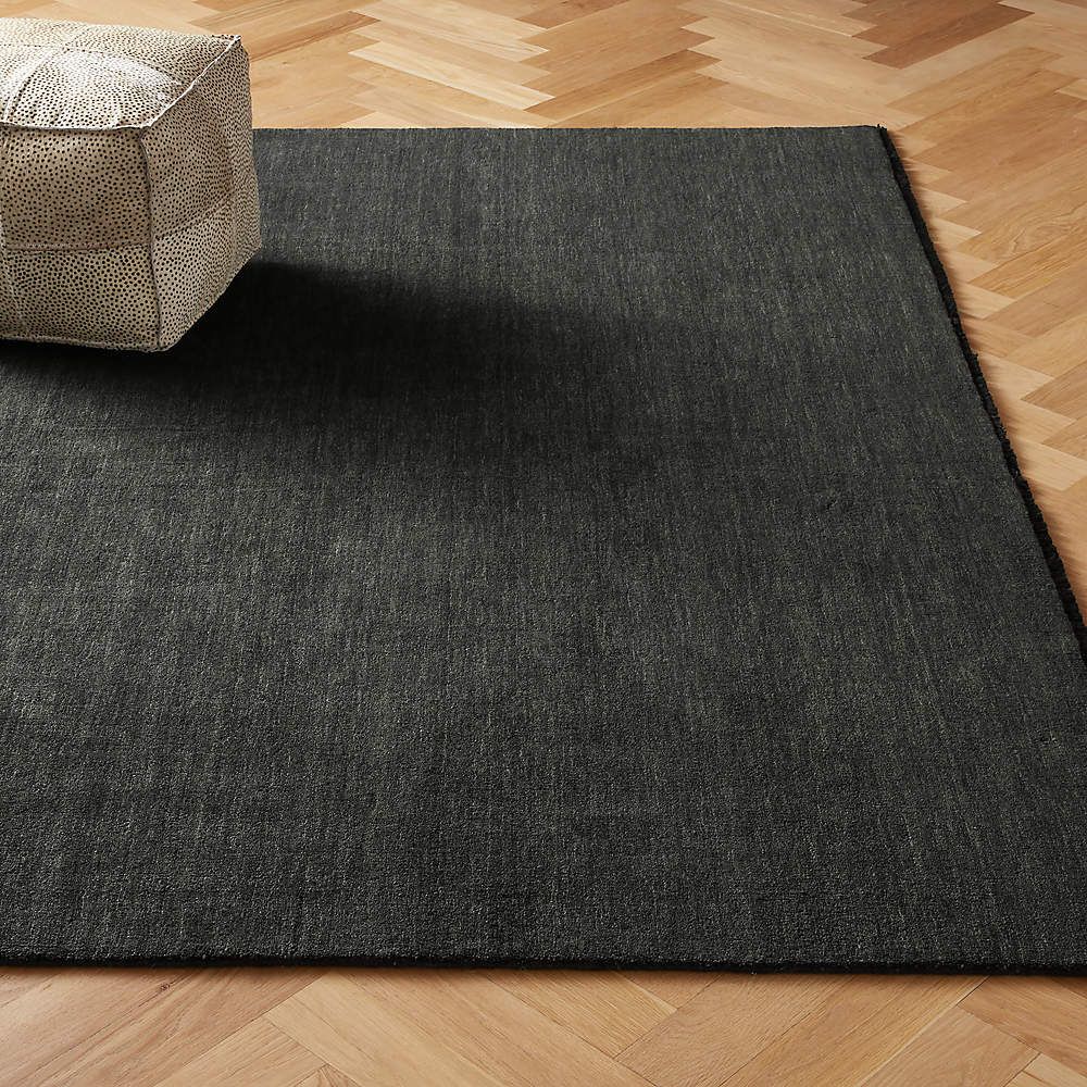 Henry Charcoal Handloomed Wool Area Rug | Cb2 With Charcoal Rugs (View 2 of 15)