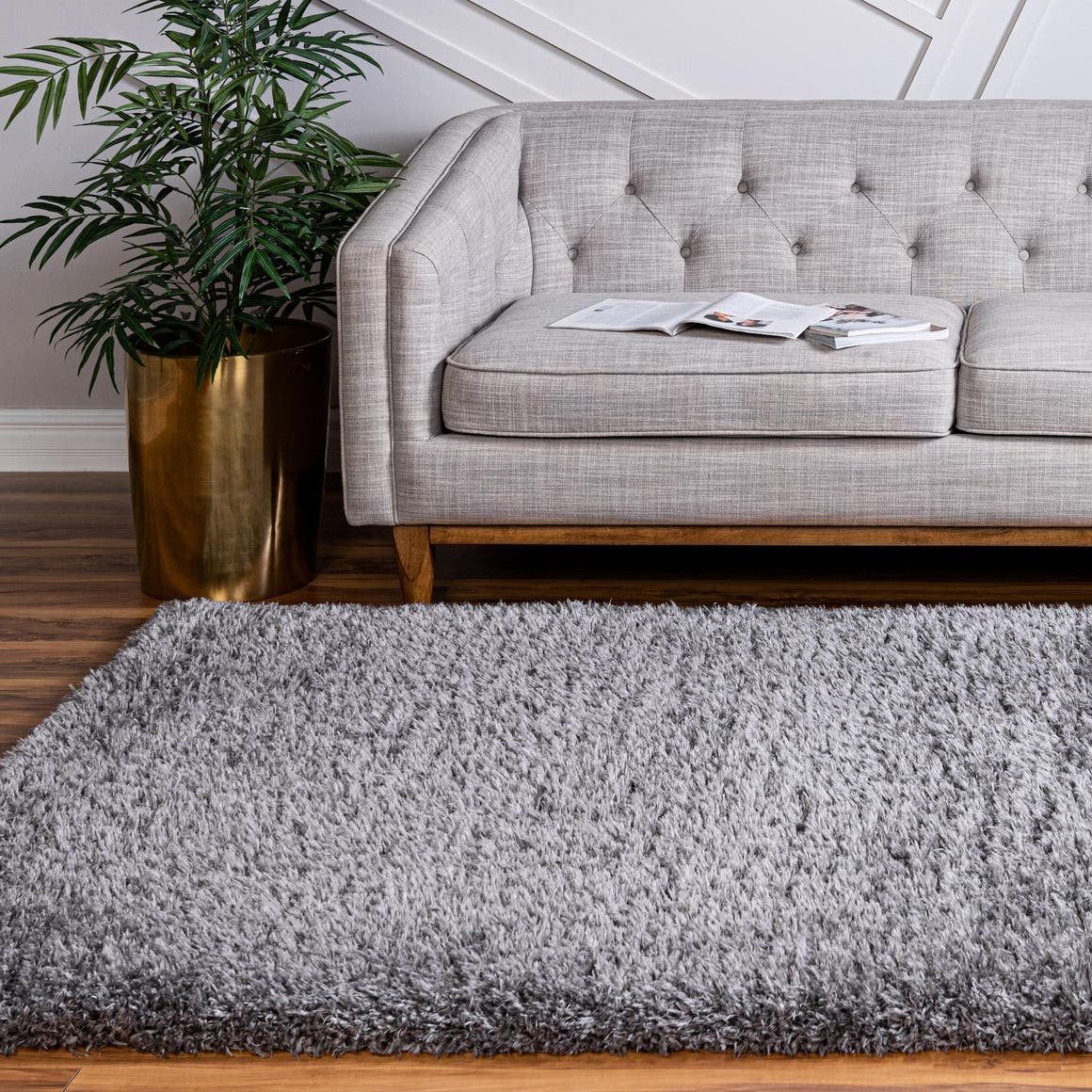 Infinity Collection Solid Shag Area Rugrugs ‚Äì Smoke 5' X 8'  High Pile Plush Shag Rug Perfect For Living Rooms, Bedrooms, Dining Rooms  And More – Walmart Throughout Ash Infinity Shag Rugs (Photo 1 of 15)