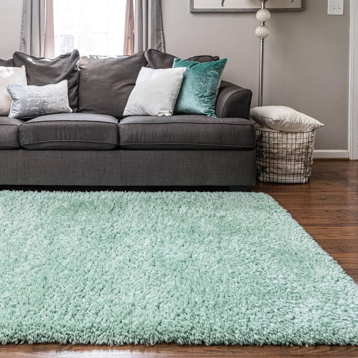 Infinity Collection Solid Shag Area Rugrugs – Cyan 9' X 12'  High Pile Plush Shag Rug Perfect For Living Rooms, Bedrooms, Dining Rooms  And More – Walmart Regarding Ash Infinity Shag Rugs (View 13 of 15)