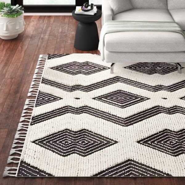Ivory And Black Moroccan Rug | Wayfair For Ivory And Black Rugs (View 3 of 15)