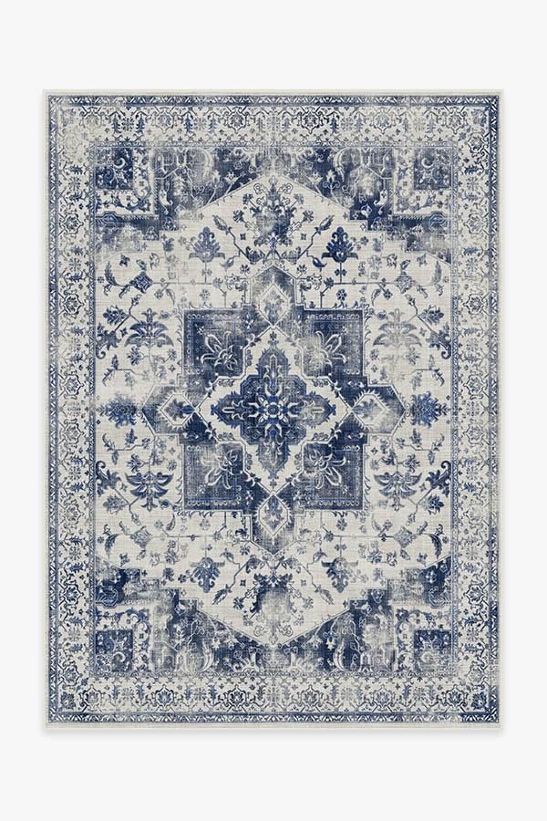 Kira Delft Blue Rug In Blue Rugs (Photo 8 of 15)