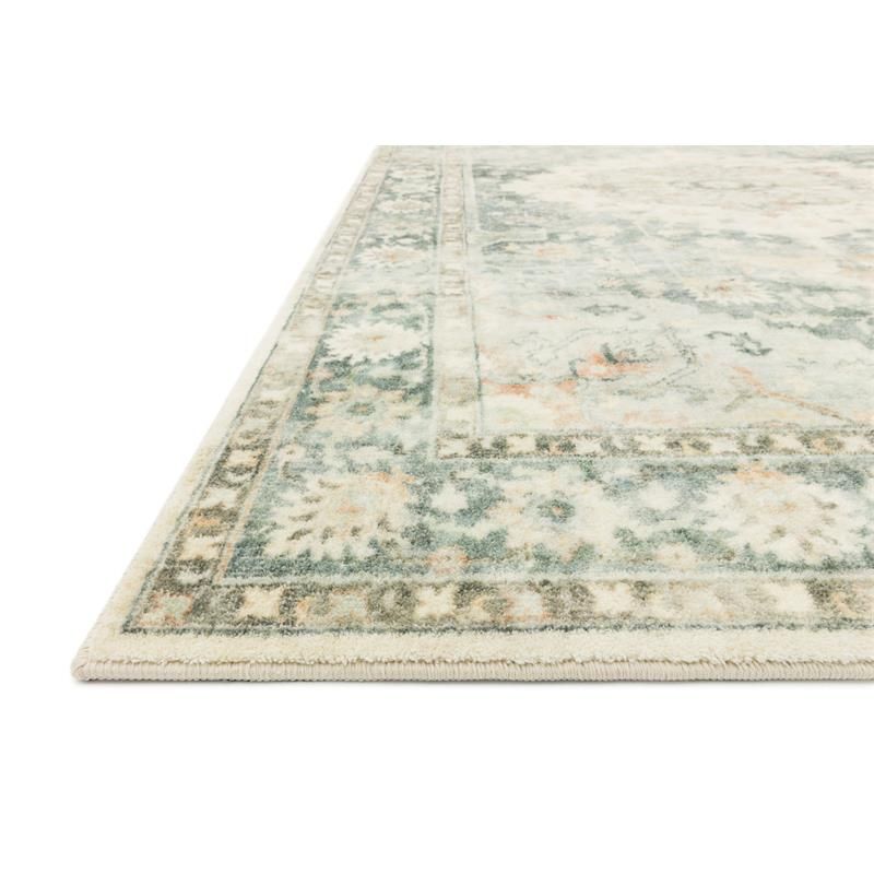 Loloi Ii Rosette Ivory/Blue Green 7' 6" X 9' 6" Area Rug For Ivory Blue Rugs (View 15 of 15)