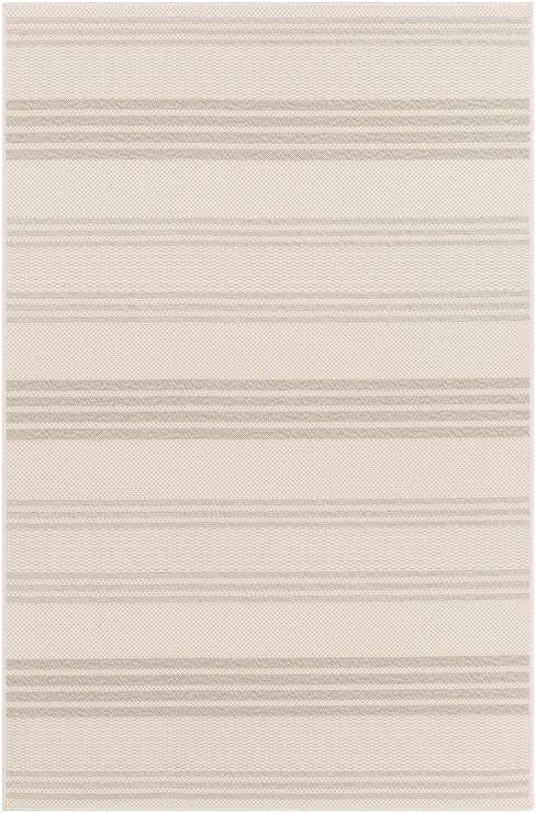 Madeline Ivory Striped Indoor Outdoor Rug With Ivory Madeline Rugs (Photo 7 of 15)