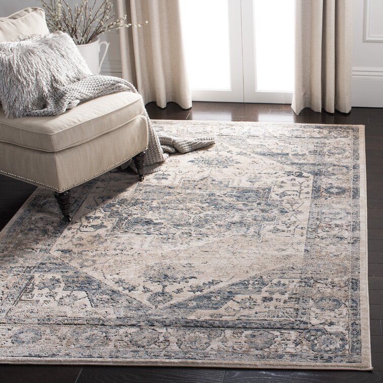 Martha Stewart Rugs Performance Ivory/Blue Rug & Reviews | Wayfair For Ivory Blue Rugs (View 10 of 15)