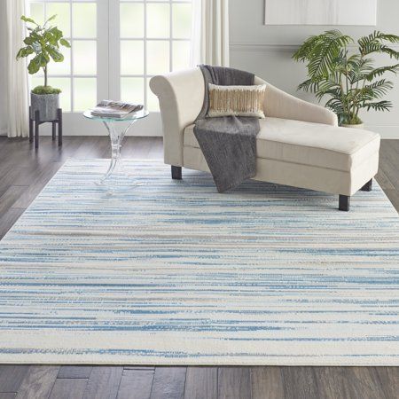Nourison Jubilant Abstract Blue 8'6 X 12' Area Rug, (9X12) – Walmart |  Rugs In Living Room, Beach House Interior Design, Beach Living Room Pertaining To Coastal Indoor Rugs (Photo 1 of 15)