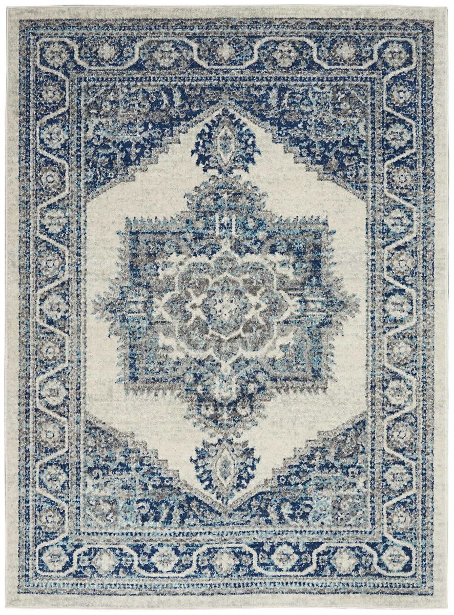 Nourison Persian Vintage Prv01 Ivory Blue | Rug Studio Regarding Ivory Blue Rugs (View 6 of 15)