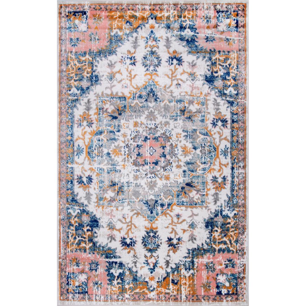 Nuloom Angelica Bloom In Blossom Traditional Vintage Area Rug –  Mediterranean – Area Rugs  Nuloom | Houzz Regarding Blossom Oval Rugs (View 14 of 15)