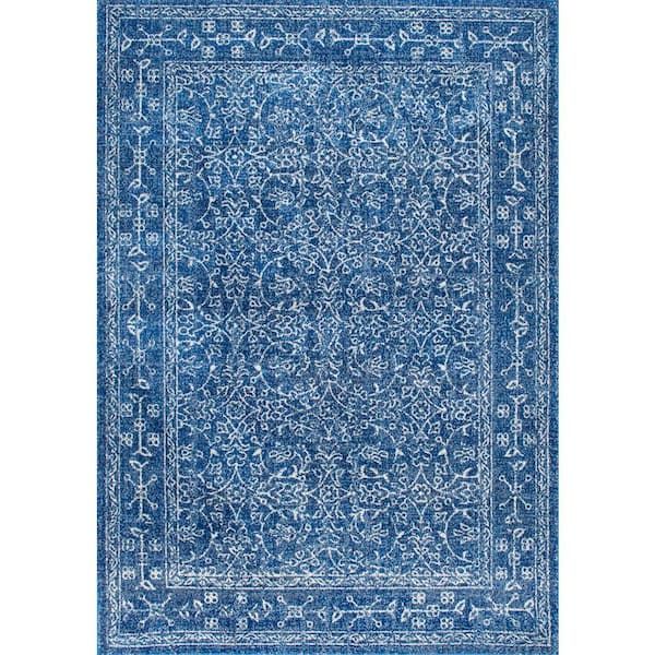 Nuloom Waddell Vintage Dark Blue 9 Ft. X 12 Ft. Area Rug Rzbd22A 9012 – The  Home Depot Throughout Dark Blue Rugs (Photo 9 of 15)